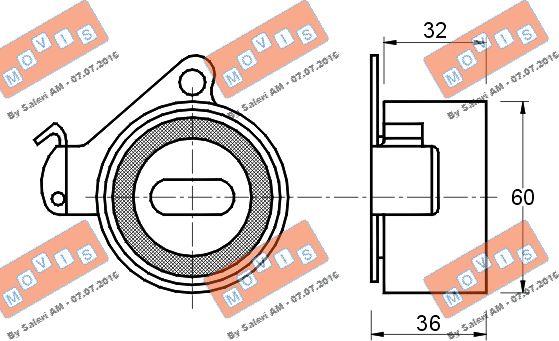 MOVIS AST1398 - Tensioner Pulley, timing belt autospares.lv