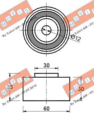 MOVIS AST1343 - Deflection / Guide Pulley, timing belt autospares.lv