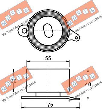 MOVIS AST1386 - Tensioner Pulley, timing belt autospares.lv