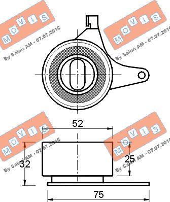 MOVIS AST1320 - Tensioner Pulley, timing belt autospares.lv