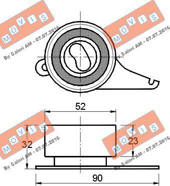 MOVIS AST1322 - Tensioner Pulley, timing belt autospares.lv