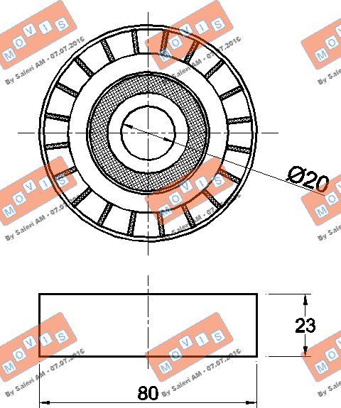 MOVIS AST1298 - Pulley, v-ribbed belt autospares.lv