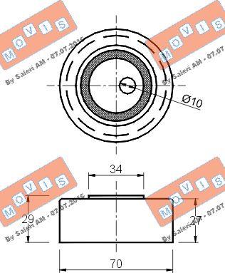 MOVIS AST1256 - Belt Tensioner, v-ribbed belt autospares.lv