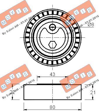 MOVIS AST1225 - Belt Tensioner, v-ribbed belt autospares.lv