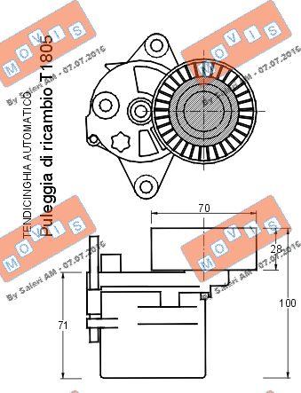 MOVIS AST1775 - Belt Tensioner, v-ribbed belt autospares.lv