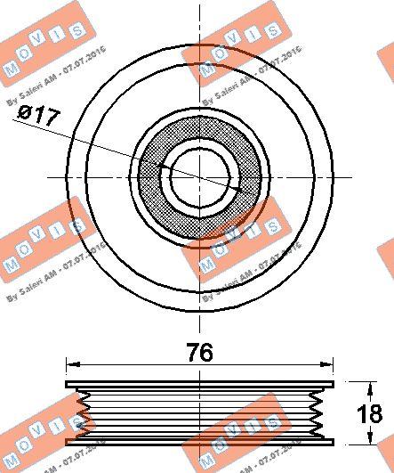 MOVIS AST3470 - Pulley, v-ribbed belt autospares.lv