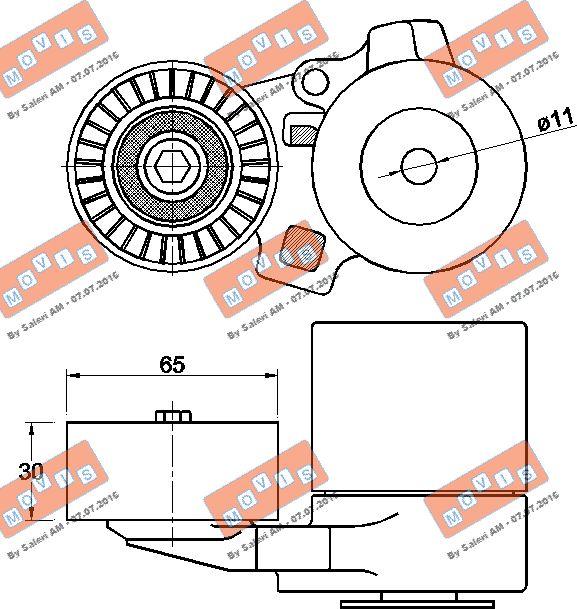 MOVIS AST3478 - Belt Tensioner, v-ribbed belt autospares.lv