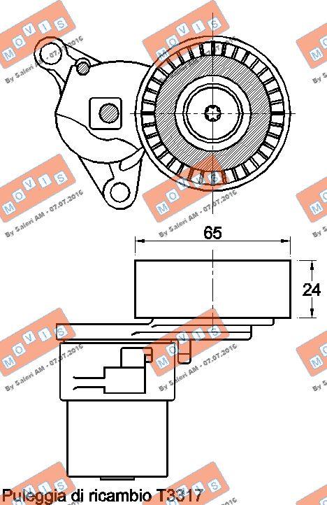 MOVIS AST3544 - Belt Tensioner, v-ribbed belt autospares.lv