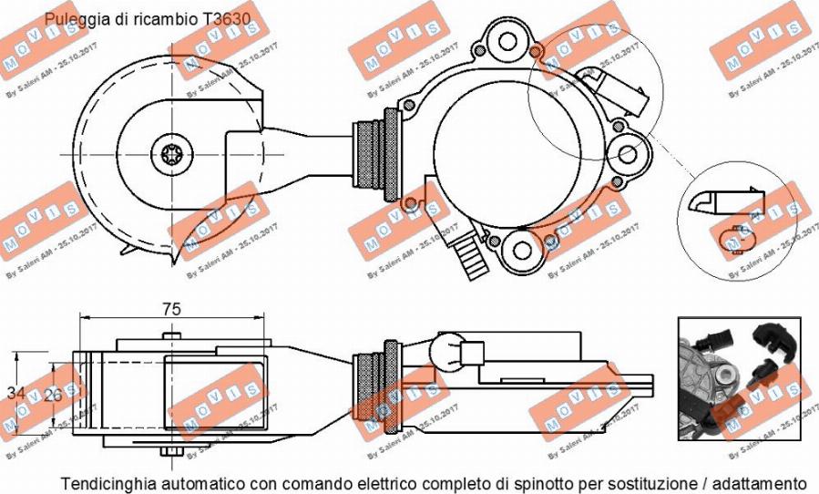 MOVIS AST3554K - Belt Tensioner, v-ribbed belt autospares.lv