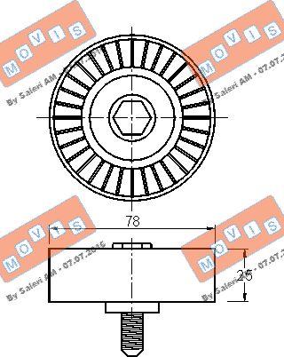 MOVIS AST3004 - Pulley, v-ribbed belt autospares.lv