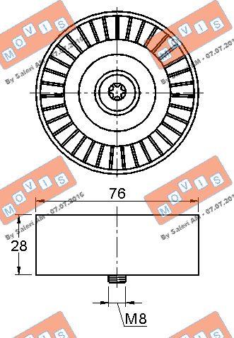 MOVIS AST3000 - Pulley, v-ribbed belt autospares.lv