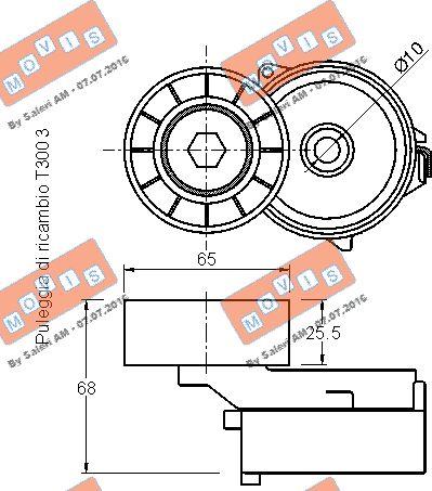 MOVIS AST3002 - Belt Tensioner, v-ribbed belt autospares.lv