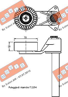 MOVIS AST3030 - Belt Tensioner, v-ribbed belt autospares.lv