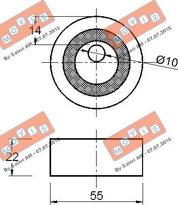 MOVIS AST3135 - Tensioner Pulley, timing belt autospares.lv