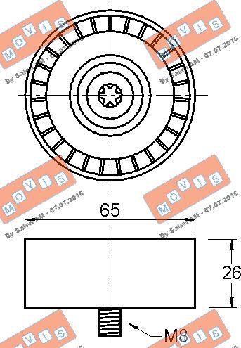 MOVIS AST3217 - Pulley, v-ribbed belt autospares.lv