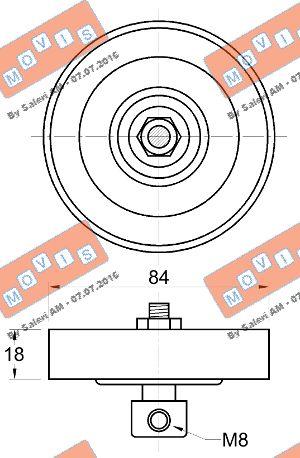 MOVIS AST3716 - Pulley, v-ribbed belt autospares.lv