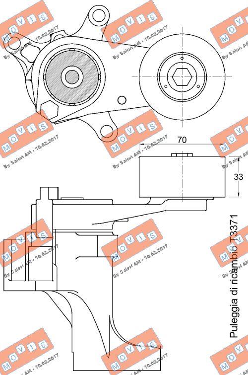 MOVIS AST3786 - Pulley, v-ribbed belt autospares.lv