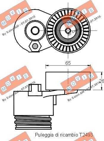 MOVIS AST2492 - Belt Tensioner, v-ribbed belt autospares.lv