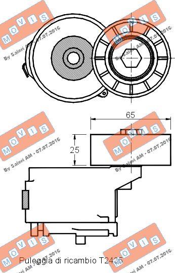 MOVIS AST2465 - Belt Tensioner, v-ribbed belt autospares.lv