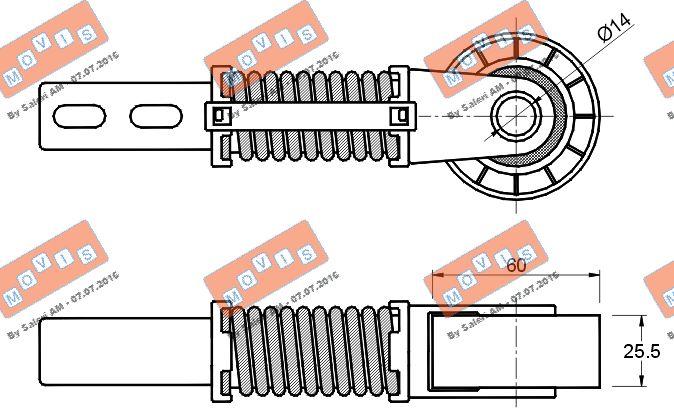 MOVIS AST2405 - Belt Tensioner, v-ribbed belt autospares.lv