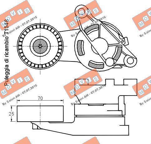 MOVIS AST2431 - Belt Tensioner, v-ribbed belt autospares.lv