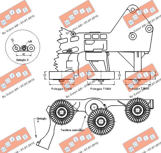 MOVIS AST2545 - Belt Tensioner, v-ribbed belt autospares.lv