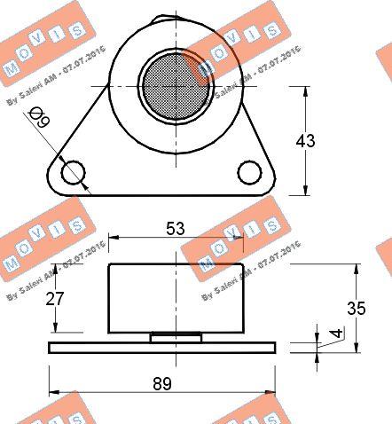 MOVIS AST2504 - Deflection / Guide Pulley, timing belt autospares.lv