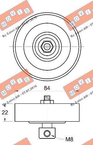 MOVIS AST2502 - Pulley, v-ribbed belt autospares.lv