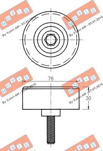 MOVIS AST2688 - Pulley, v-ribbed belt autospares.lv