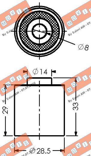 MOVIS AST2627 - Deflection / Guide Pulley, timing belt autospares.lv