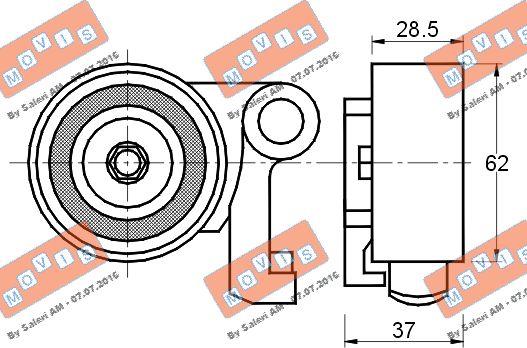 MOVIS AST2046 - Tensioner Pulley, timing belt autospares.lv