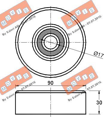 MOVIS AST2043 - Pulley, v-ribbed belt autospares.lv