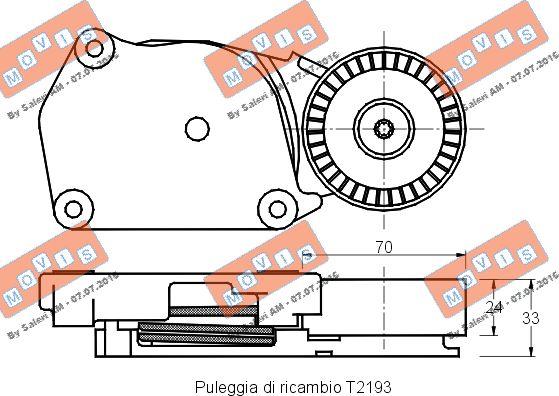 MOVIS AST2192 - Belt Tensioner, v-ribbed belt autospares.lv