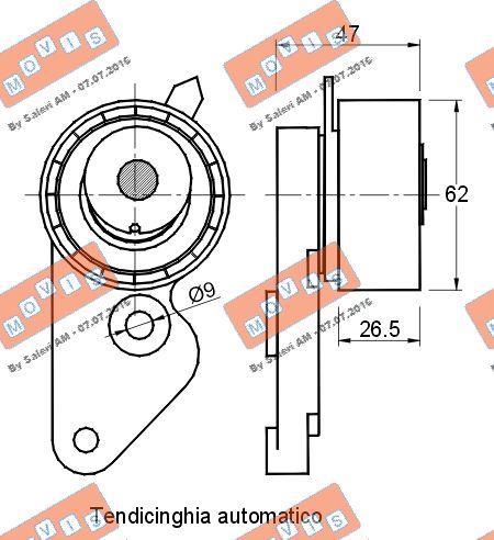 MOVIS AST2108 - Tensioner Pulley, timing belt autospares.lv