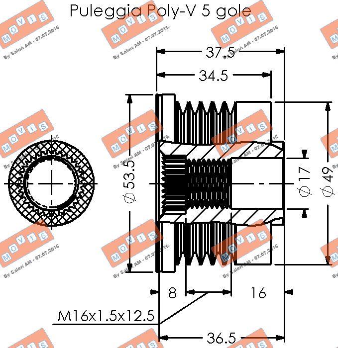 MOVIS AST2119 - Pulley, alternator, freewheel clutch autospares.lv