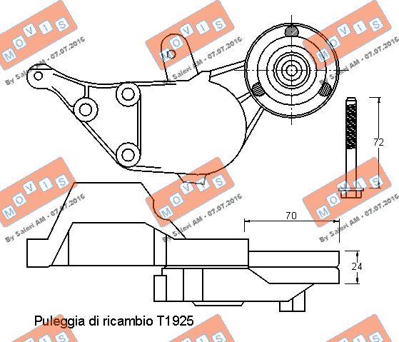 MOVIS AST2130 - Belt Tensioner, v-ribbed belt autospares.lv