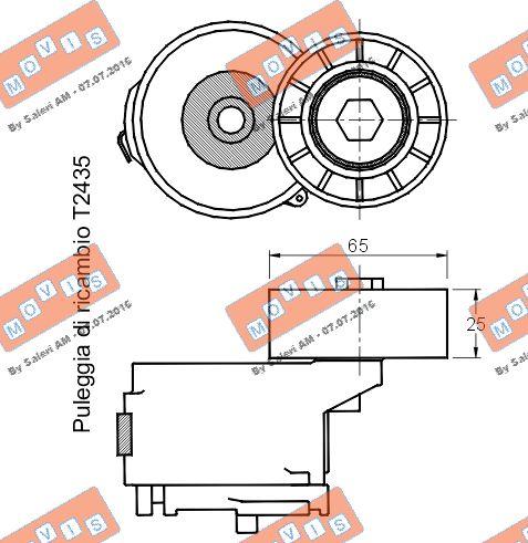 MOVIS AST2806 - Belt Tensioner, v-ribbed belt autospares.lv