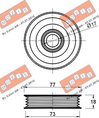 MOVIS AST2818 - Pulley, v-ribbed belt autospares.lv