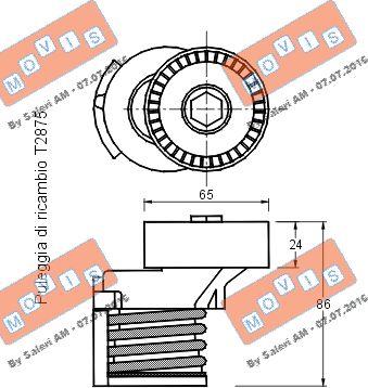 MOVIS AST2874 - Belt Tensioner, v-ribbed belt autospares.lv