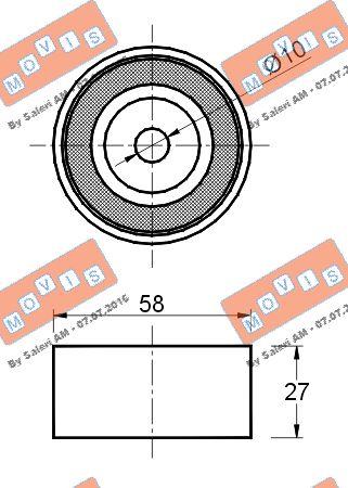 MOVIS AST2392 - Deflection / Guide Pulley, timing belt autospares.lv