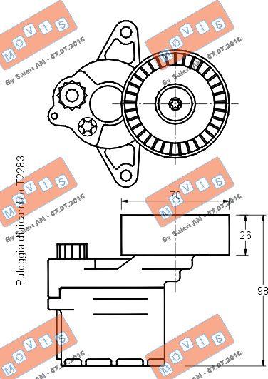 MOVIS AST2265 - Belt Tensioner, v-ribbed belt autospares.lv