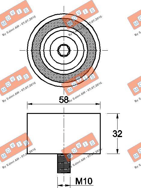 MOVIS AST2270 - Deflection / Guide Pulley, timing belt autospares.lv