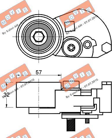 MOVIS AST2273 - Tensioner Pulley, timing belt autospares.lv