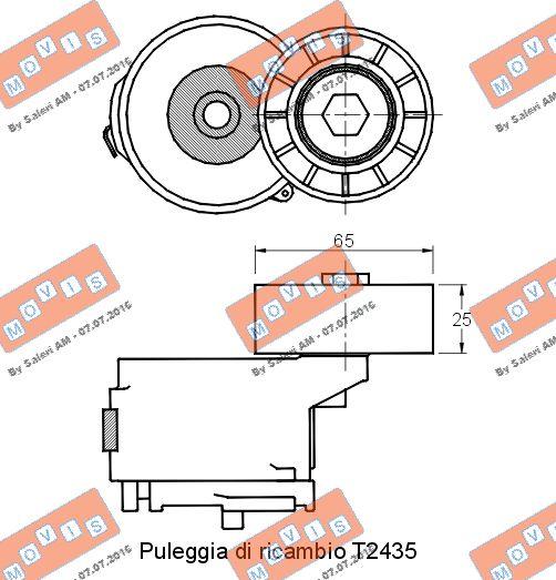 MOVIS AST2797 - Belt Tensioner, v-ribbed belt autospares.lv