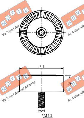 MOVIS AST2784 - Pulley, v-ribbed belt autospares.lv