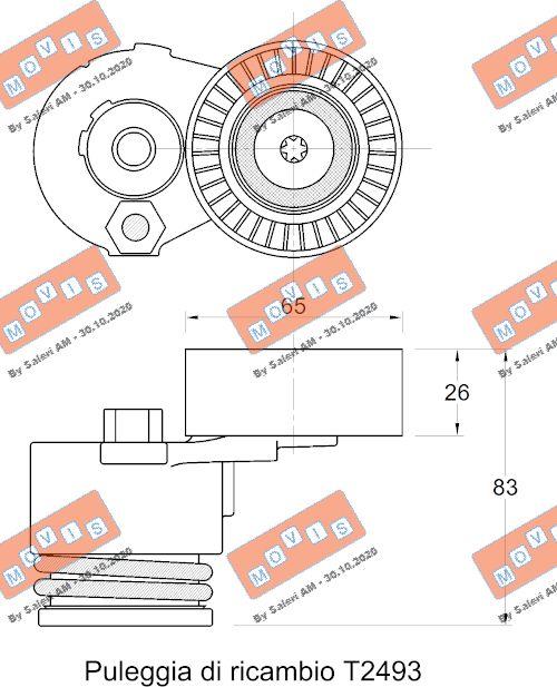 MOVIS AST2777 - Belt Tensioner, v-ribbed belt autospares.lv