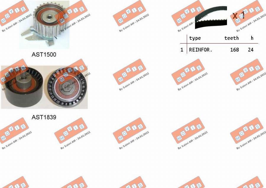 MOVIS ASTK0944 - Timing Belt Set autospares.lv