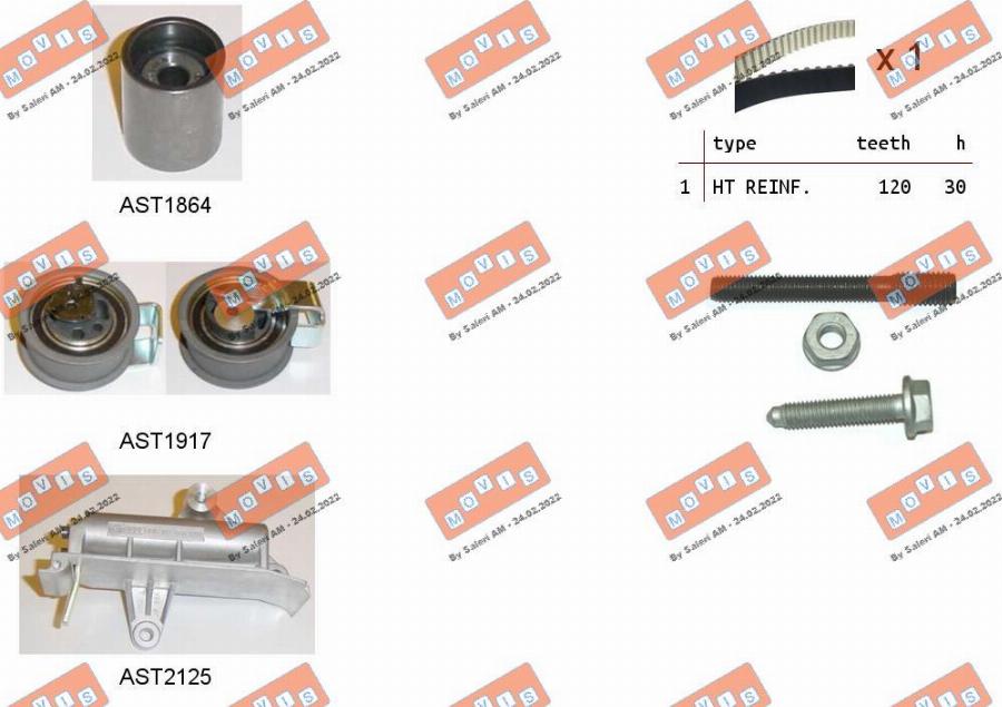 MOVIS ASTK0941 - Timing Belt Set autospares.lv