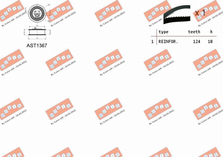 MOVIS ASTK0943 - Timing Belt Set autospares.lv