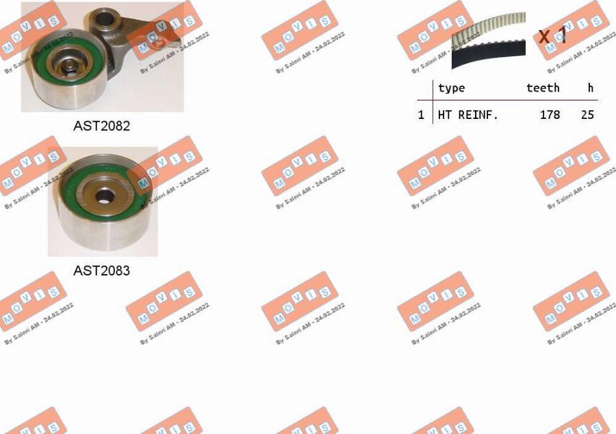 MOVIS ASTK0956 - Timing Belt Set autospares.lv